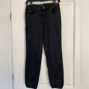 J Brand black jeans-soft, low rise straight legged pant. Size 26